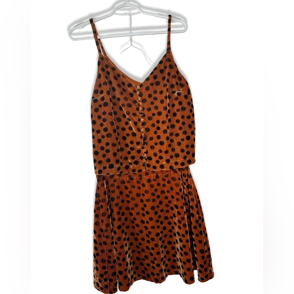 Madewell Velvet Button Front Dot Cami Skirt Set - Picture 12 of 13